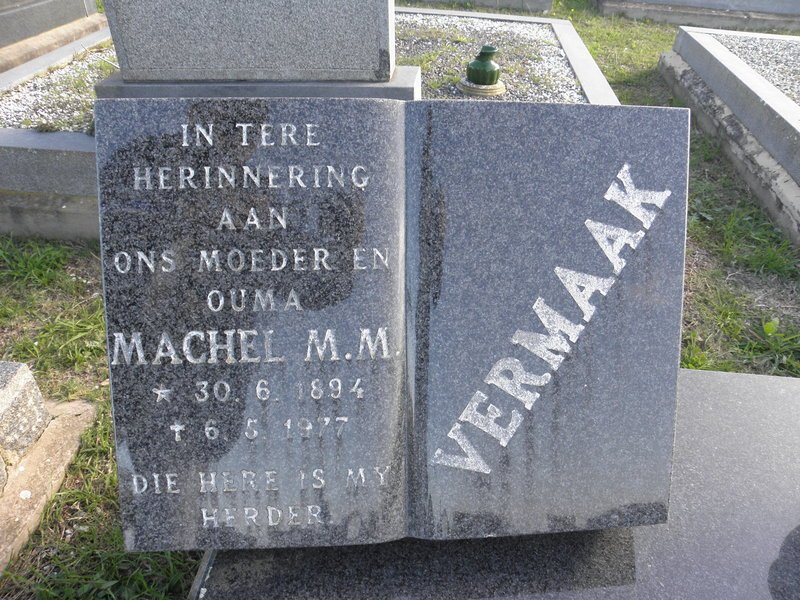 VERMAAK Machel M.M. 1894-1977
