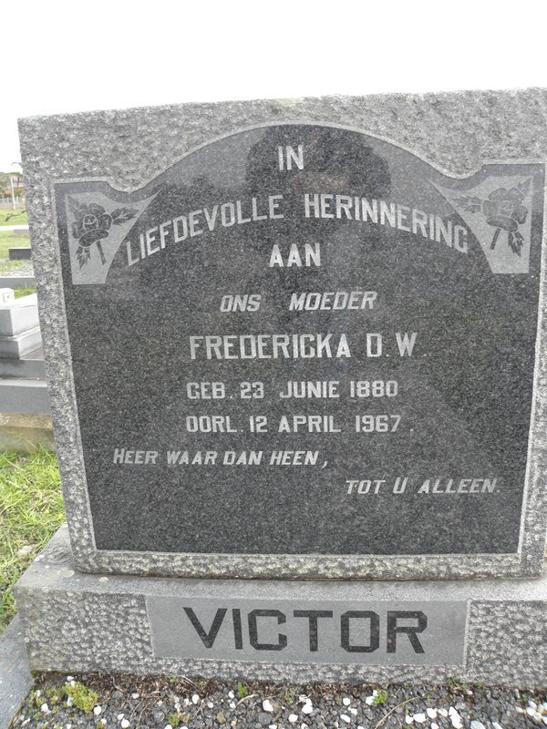 VICTOR Fredericka D.W. 1880-1967