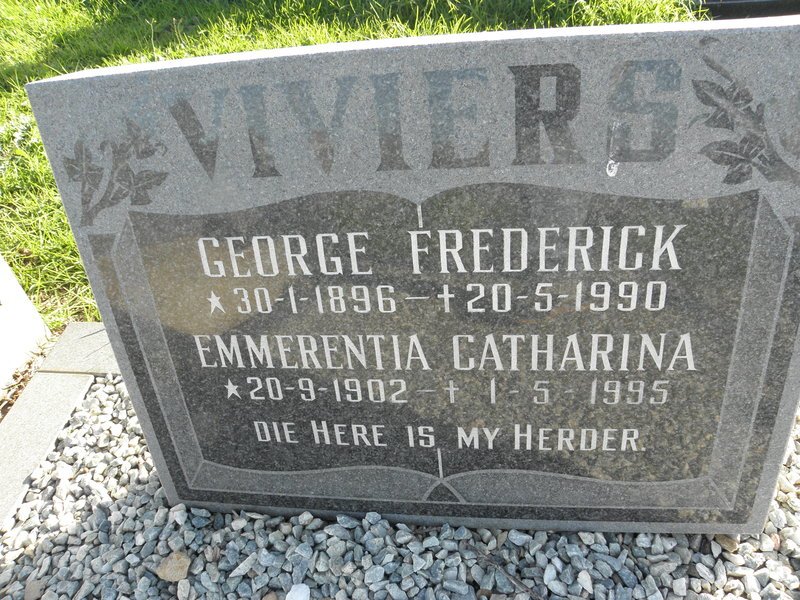 VIVIERS George Frederick 1896-1990 &amp; Emmerentia Catharina 1902-1995