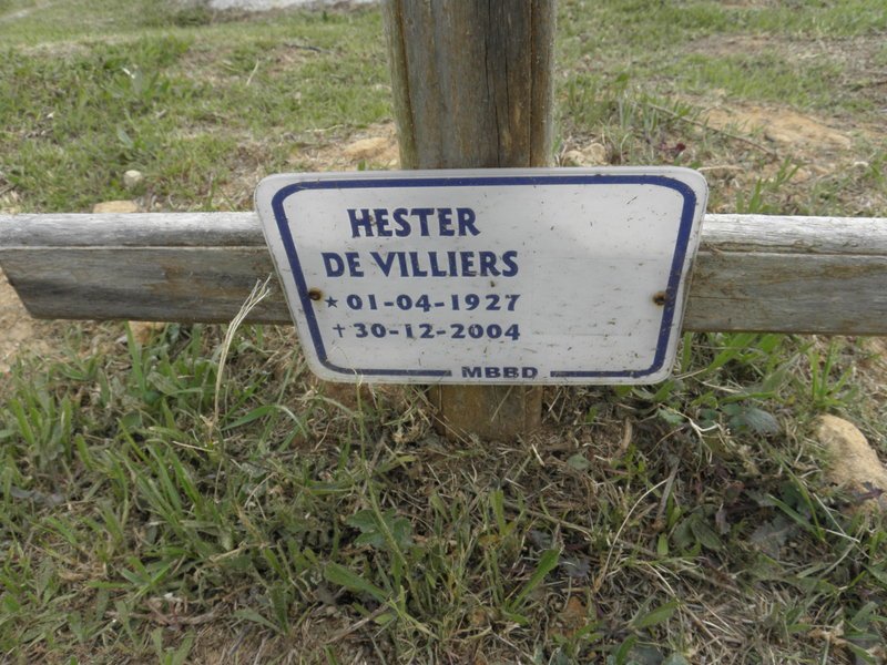 VILLIERS Hester, de 1927-2004