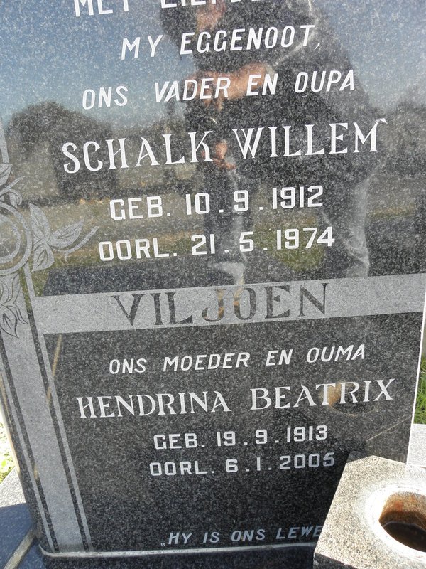 VILJOEN Schalk Wilem 1912-1974 &amp; Hendrina Beatrix 1913-2005
