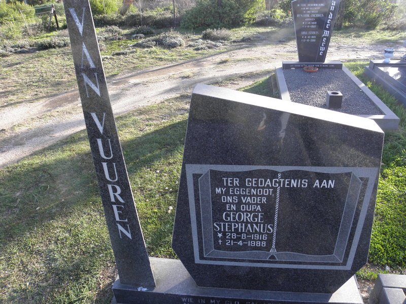 VUUREN George Stephanus, van 1916-1988