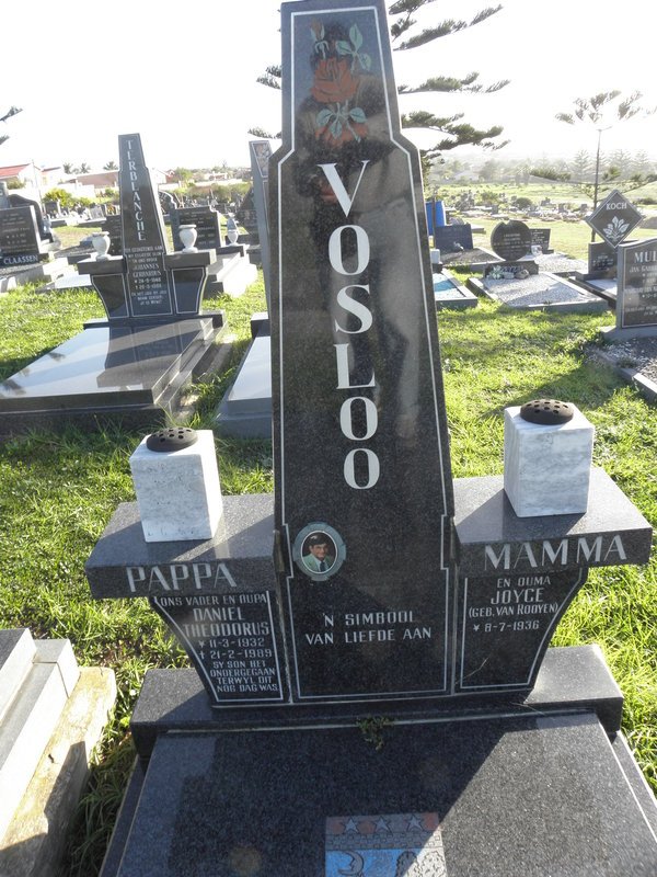 VOSLOO Daniel Theodorus 1932-1989 &amp; Joyce VAN ROOYEN 1936-