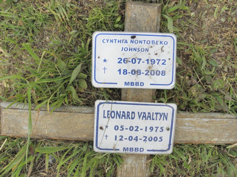 VAALTYN Leonard 1975-2005 :: JOHNSON Cynthia Nontobeko 1972-2008