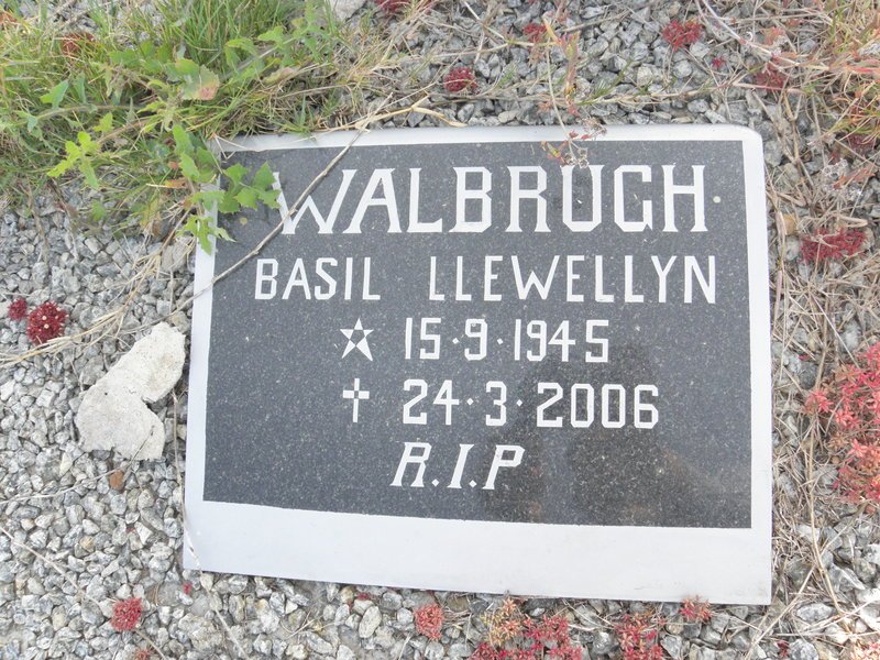 WALBRUGH Basil Llewellyn 1945-2006