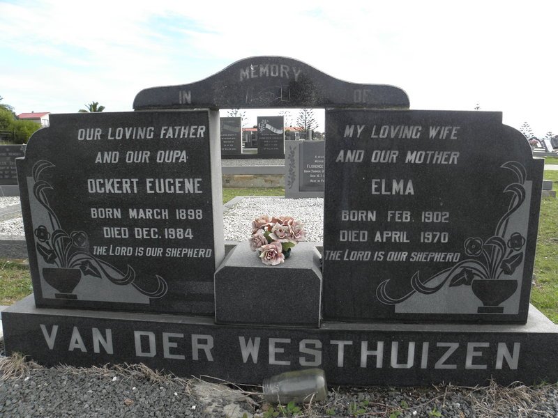 WESTHUIZEN Ockert Eugene, van der 1898-1984 &amp; Elma 1902-1970