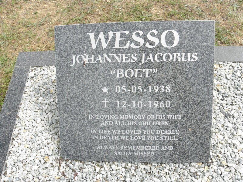 WESSO Johannes Jacobus 1938-1960