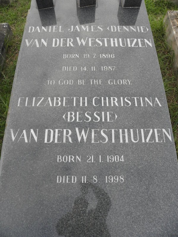WESTHUIZEN Daniel James, van der 1896-1987 &amp; Elizabeth Christina 1904-1998