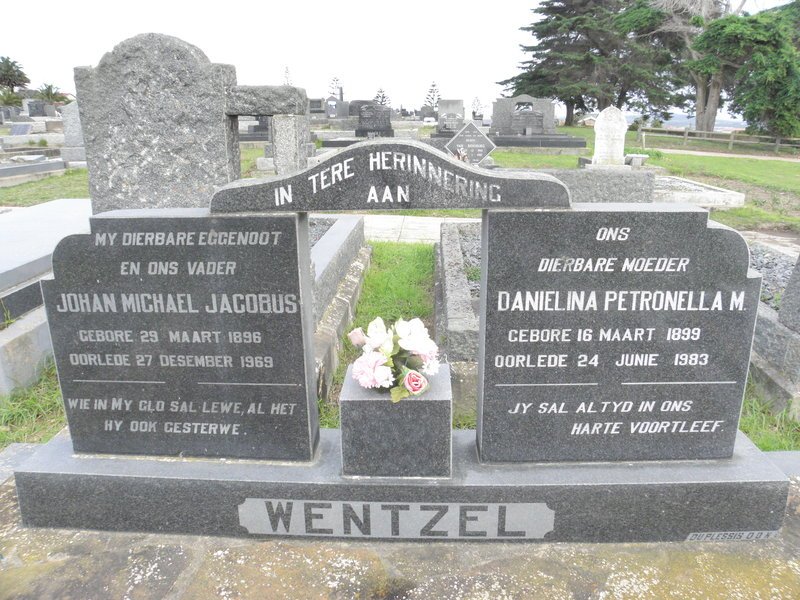 WENTZEL Johan Michael Jacobus 1896-1969 &amp; Danielina Petronella M. 1899-1983