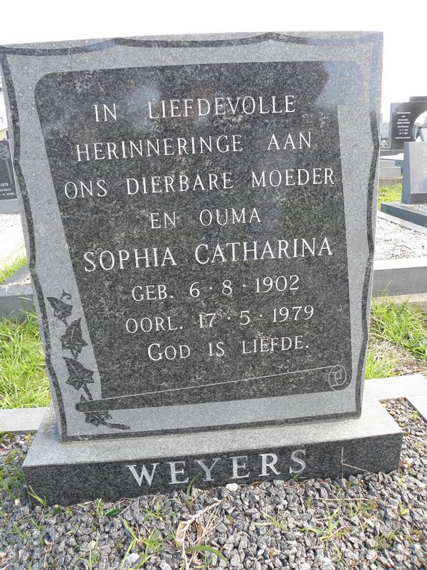 WEYERS Sophia Catharina 1902-1979