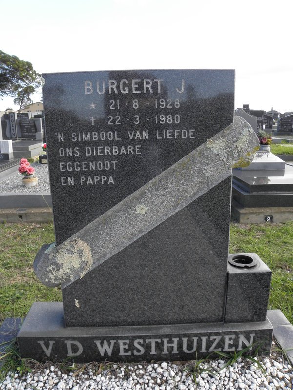 WESTHUIZEN Burgert J., v.d. 1928-1980