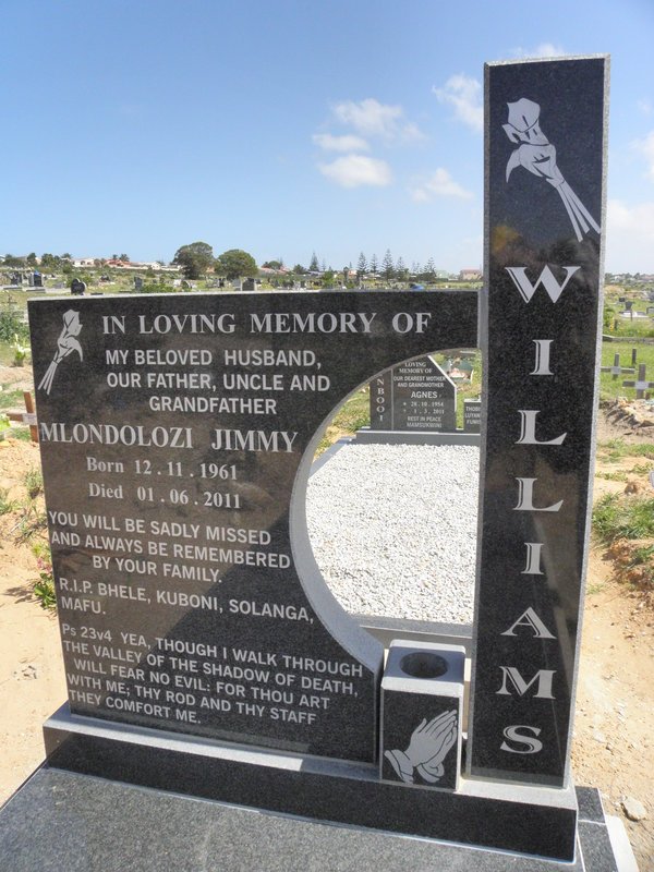 WILLIAMS Mlondolozi Jimmy 1961-2011