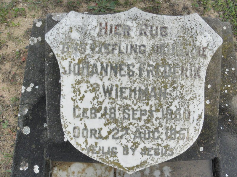 WIEHMAN Johannes Frederik 1950-1951