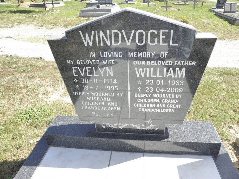 WINDVOGEL William 1933-2009 &amp; Evelyn 1934-1995
