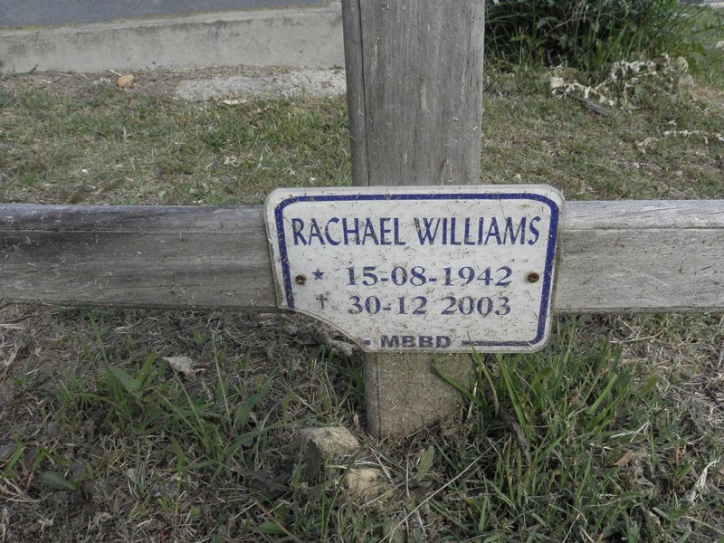 WILLIAMS Rachael 1942-2003