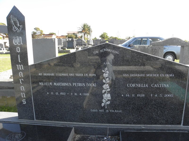 WOLMARANS Wilhelm Marthinus Petrus 1922-1989 &amp; Cornelia Castina 1928-2005