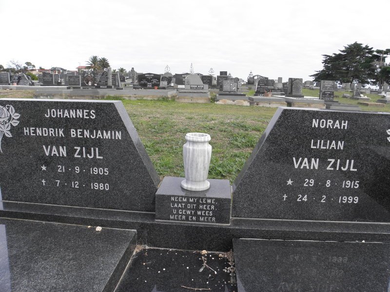 ZIJL Johannes Hendrik Benjamin, van 1905-1980 &amp; Norah Lililan 1915-1999