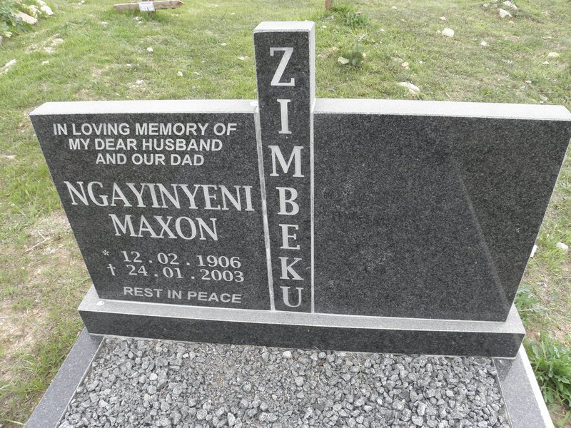 ZIMBEKU Ngayinyeni Maxon 1906-2003