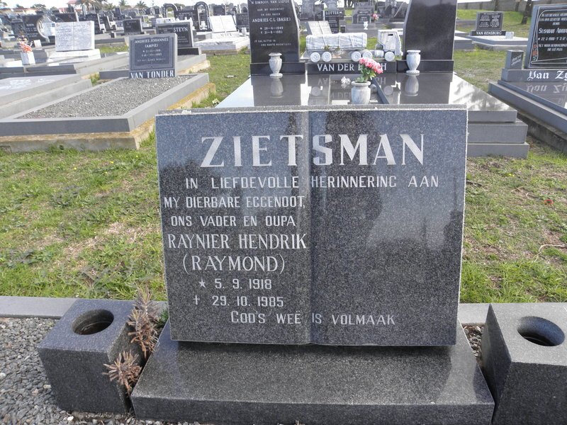 ZIETSMAN Raynier Hendrik 1918-1985