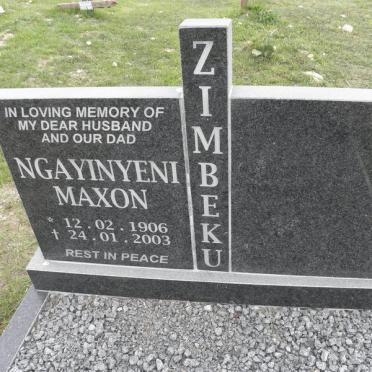ZIMBEKU Ngayinyeni Maxon 1906-2003