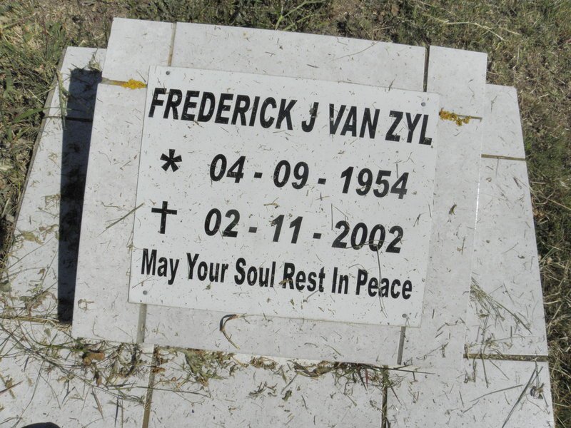 ZYL Frederick J., van 1954-2002