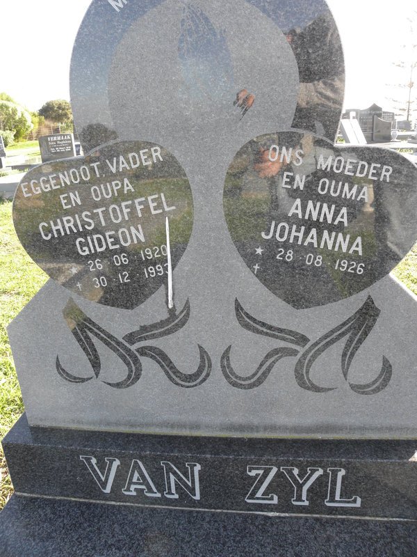 ZYL Christoffel Gideon, van 1920-1993 &amp; Anna Johanna 1926-