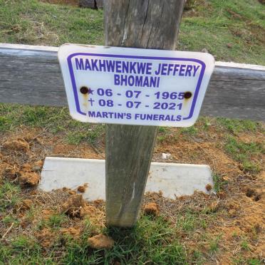 BHOMANI Makhwenkwe Jeffery 1965-2021