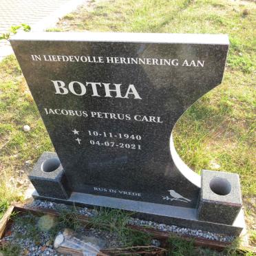 BOTHA Jacobus Petrus Carl 1940-2021