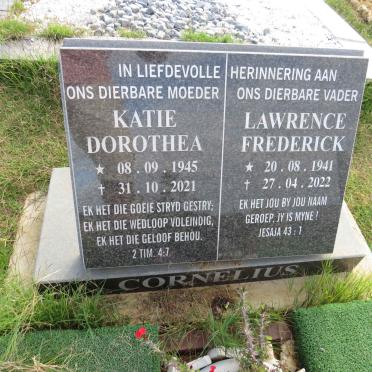 CORNELIUS Lawrence Frederick 1941-2022 & Katie Drothea 1945-2021