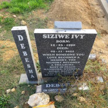 DEBESHA Siziwe Ivy 1950-2022
