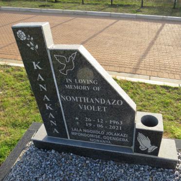 KANAKANA Nomthandazo Violet 1963-2021