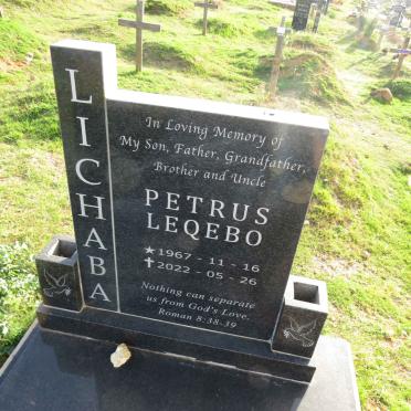 LICHABA Petrus Leqebo 1967-2022
