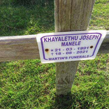 MANELE Khayalethu Joseph 1991-2021