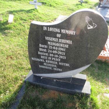 MANGOLWANE Vusumzi Jeremia 1961-2021