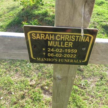 MULLER Sarah Christina 1959-2022
