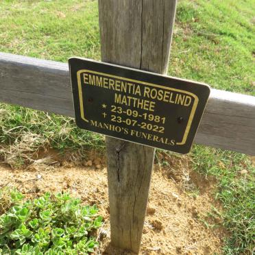 MATTHEE Emmerentia Roselind 1981-2022