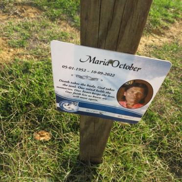 OCTOBER Maria 1952-2022