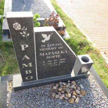 PAMBO Mapaseka Sofie 1954-2021