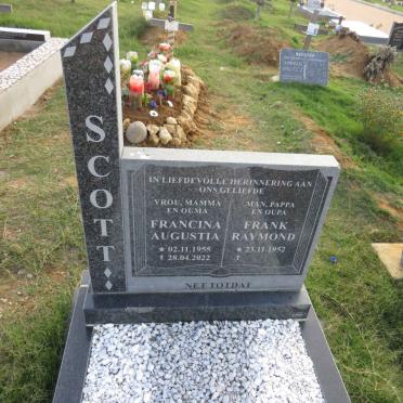 SCOTT Frank Raymond 1952- & Francina Augustia 1955-2022