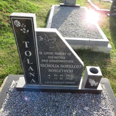 TOLANA Nicholia Nowelcot Nongetheni 1953-2022