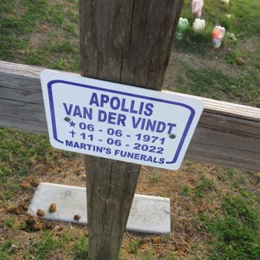 VINDT Apollis, van der 1971-2022