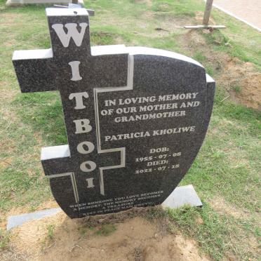 WITBOOI Patricia Kholiwe 1955-2022
