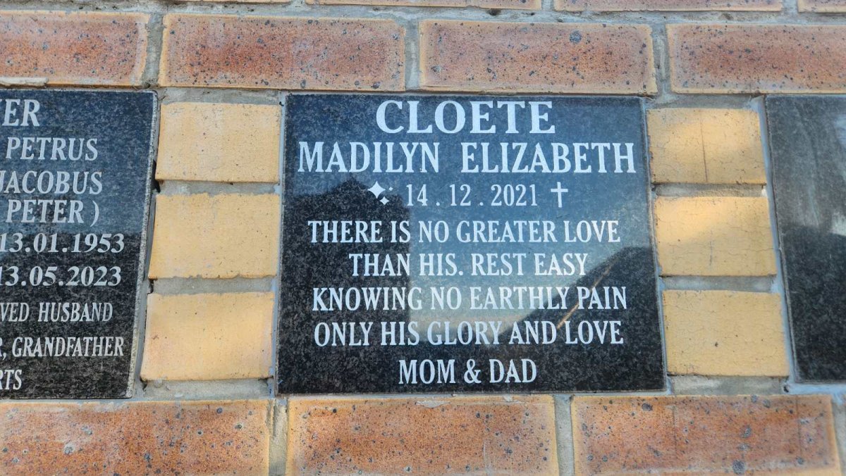 CLOETE Madilyn Elizabeth  -2021