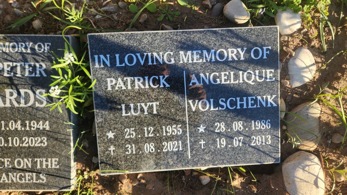 LUYT Patrick 1955-2021 : : VOLSCHENK Angelique 1986-2013