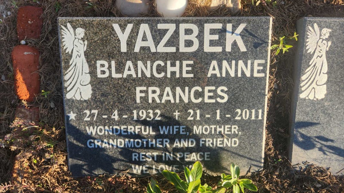 YAZBEK Blanche Anne Frances 1932-2011