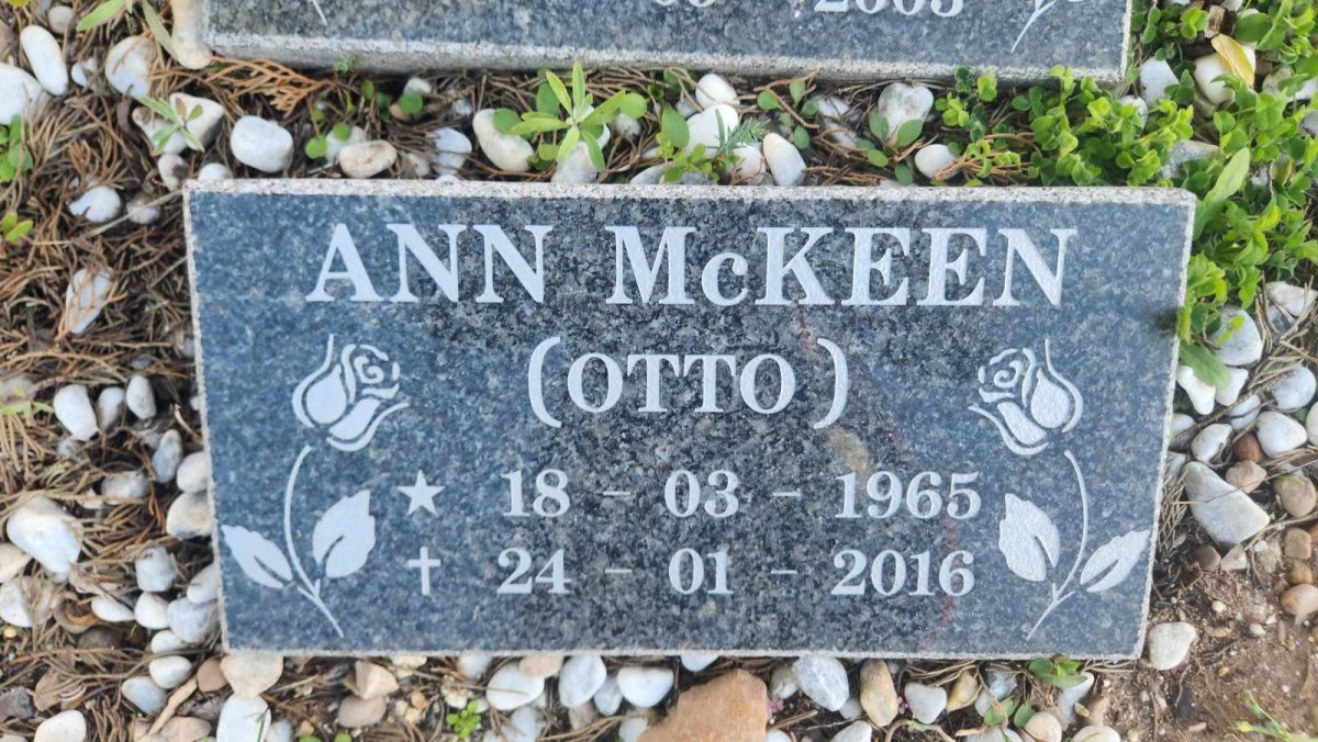 MCKEEN Ann nee OTTO 1965-2016