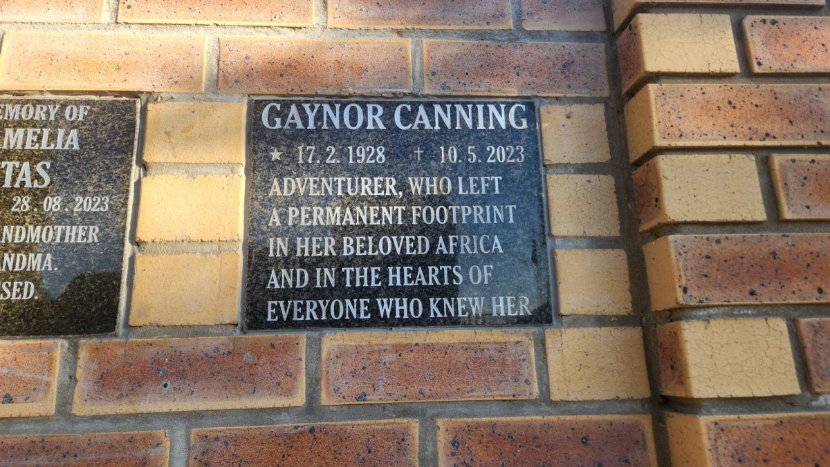 CANNING Gaynor 1928-2023