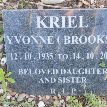 KRIEL Yvonne nee BROOKS 1935-2008
