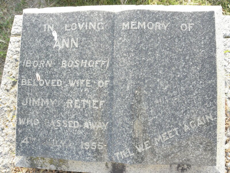RETIEF Ann nee BOSHOFF -1955