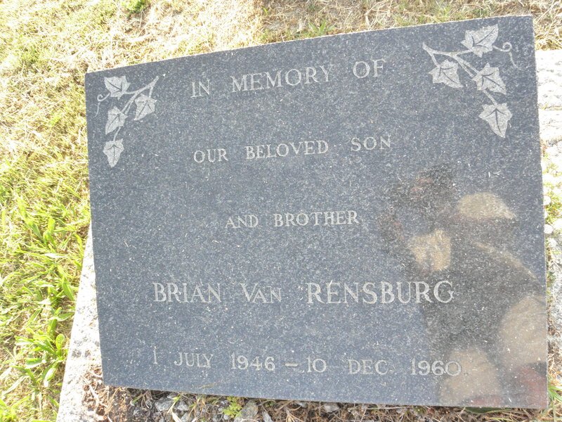 RENSBURG Brian, van 1946-1960